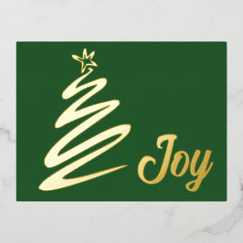 ミニマリストツリー 箔シーズンポストカード