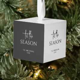 ミニマリストティザシーズンクリスマスホリデー キューブオーナメント