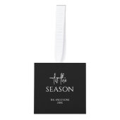 ミニマリストティザシーズンクリスマスホリデー キューブオーナメント (正面)