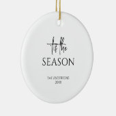 ミニマリストティザシーズンクリスマスホリデー セラミックオーナメント (右)