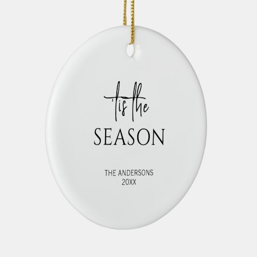 ミニマリストティザシーズンクリスマスホリデー セラミックオーナメント (右)