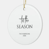 ミニマリストティザシーズンクリスマスホリデー セラミックオーナメント (左)