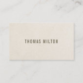 ミニマリストテクスチャベージュコンサルタントブラウン 名刺 (正面)