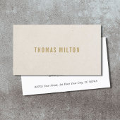 ミニマリストテクスチャベージュコンサルタント 名刺