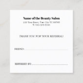 ミニマリストテクスチャベージュナチュラル金ゴールドハートサロン 紹介カード (裏面)