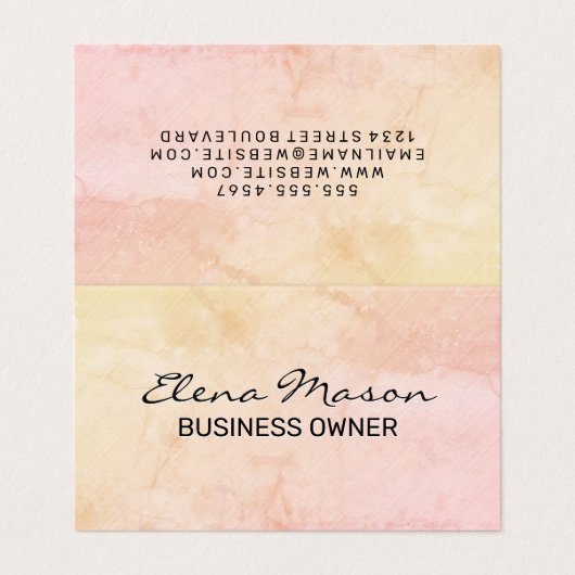 ミニマリストテクスチャ 名刺 (外部フラット)