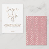 ミニマリストテディベアおむつラッフルベビーシャワー エンクロージャーカード (正面/裏面)