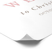 ミニマリストテディベアベビーシャワーへようこそ ポスター (角)