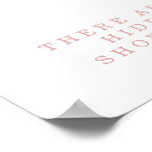 ミニマリストテディベアベビーシャワーソックス狩り ポスター (角)