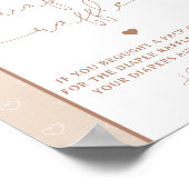 ミニマリストテディベア赤ちゃんシャワーおむつラッフル ポスター (角)