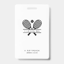 ミニマリストテニスクラブ名従業員IDカスタム バッジ