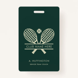ミニマリストテニスクラブ名従業員IDカスタム バッジ