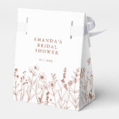 ミニマリストテラコタワイルドフラワーブライダルシャワー フェイバーボックス (裏面サイド)