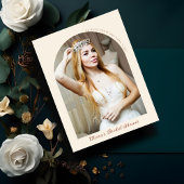 ミニマリストテラコッタアーチフォトブライダルシャワー 招待状