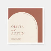 ミニマリストテラコッタアーチ応援ス結婚クリプト スタンダードカクテルナプキン (正面)