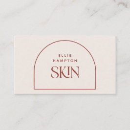 ミニマリストテラコッタアーチ美しいエステティシャン 名刺