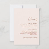 ミニマリストテラコッタエンクロージャカード 招待状 (正面)