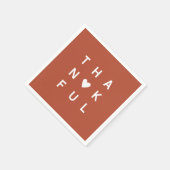 ミニマリストテラコッタコッパー感謝祭 スタンダードカクテルナプキン (角)