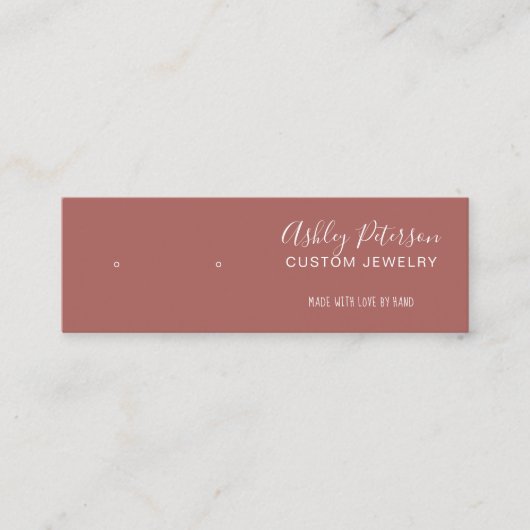 ミニマリストテラコッタジュエリーイヤリング スキニー名刺 (正面)