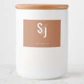 ミニマリストテラコッタタイポグラフィボヘミアン結婚ズ フードラベル (正面)