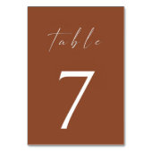 ミニマリストテラコッタバーンオレンジボホ テーブルナンバー (正面)