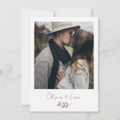 ミニマリストテラコッタファーンボヘミ結婚アン 招待状 (裏面)