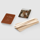 ミニマリストテラコッタフォトウェディングファン ハンドファン (組立なし)