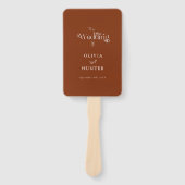 ミニマリストテラコッタフォトウェディングファン ハンドファン (正面)