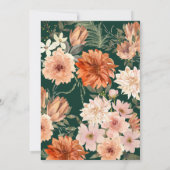 ミニマリストテラコッタフローラ素朴秋の結婚式 招待状 (裏面)