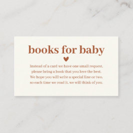 ミニマリストテラコッタブックスベビー エンクロージャーカード