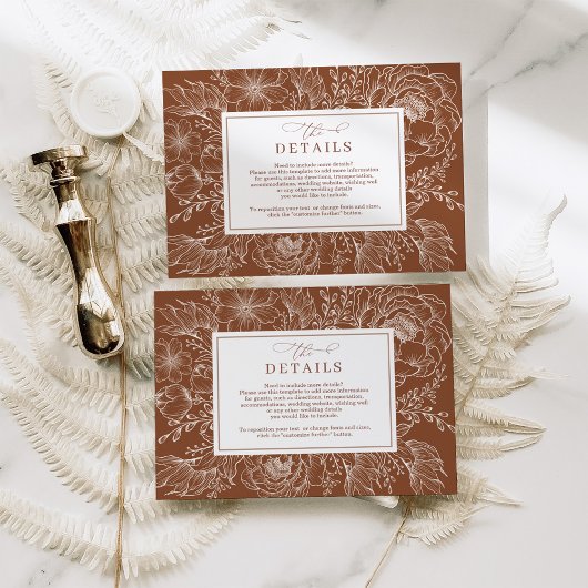 ミニマリストテラコッタボタニッ結婚タル詳細 エンクロージャーカード