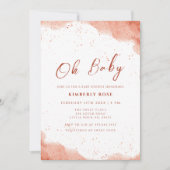 ミニマリストテラコッタボホデザートベビーシャワー 招待状 (正面)