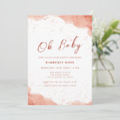 ミニマリストテラコッタボホデザートベビーシャワー 招待状 (スタンド正面)