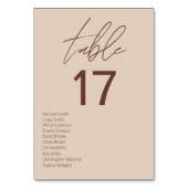 ミニマリストテラコッタボホニュートラル結婚ズ テーブルナンバー (正面)