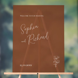 ミニマリストテラコッタボホボタニカル結婚ズ アクリルサイン