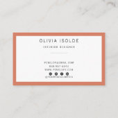 ミニマリストテラコッタボホモダントレンディーユニーク 名刺 (裏面)