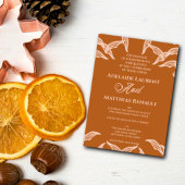 ミニマリストテラコッタボホ結婚式招待状 招待状