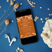 ミニマリストテラコッタボホ結婚式招待状 招待状