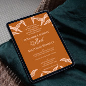 ミニマリストテラコッタボホ結婚式招待状 招待状