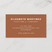 ミニマリストテラコッタモダンプロフェッショナルカスタム 名刺 (裏面)