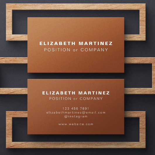 ミニマリストテラコッタモダンプロフェッショナルカスタム 名刺