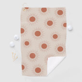 ミニマリストテラコッタ抽象芸術ボーホサンパターン ゴルフタオル (インサイチュ)