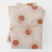 ミニマリストテラコッタ抽象芸術ボーホサンパターン ラッピングペーパーシート (インサイチュ)