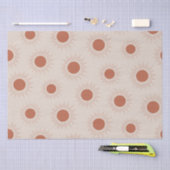 ミニマリストテラコッタ抽象芸術ボーホサンパターン 薄葉紙 (クラフト)