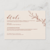 ミニマリストテラコッタ焼きオレンジボホ結婚ズ エンクロージャーカード (正面)