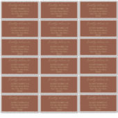 ミニマリストテラコッタ結婚のゲストアドレス シール (正面)