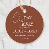 ミニマリストテラコッタ結婚式前日 フェイバータグ (正面)