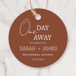 ミニマリストテラコッタ結婚式前日 フェイバータグ