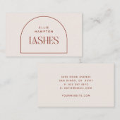 ミニマリストテラコッタ&クリームアーチ美しいラッシュズ 名刺 (正面/裏面)