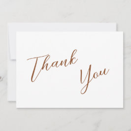 ミニマリストテラコッタ&ホワシンプルイ結婚トマンズ サンキューカード